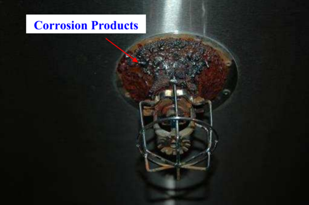 Corrosion galvanique sprinkler